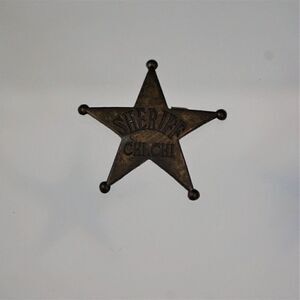 Sheriff Chi Chi Kids Tin Badge Pin Vintage Toy